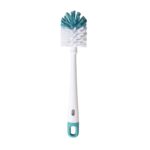 2-Piece Bottle and Straw Curved Cleaning Brush Set, 12" L, Cool Blue/White
