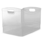 (3 pack) Utility Storage Organizer Bin, Clear, 5" x 15" - Image 2