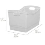 (3 pack) Utility Storage Organizer Bin, Clear, 5" x 15" - Image 6