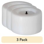 (3 pack) Unscented Led Tealights Flameless Candles, White, 4.60", 0.18 lb