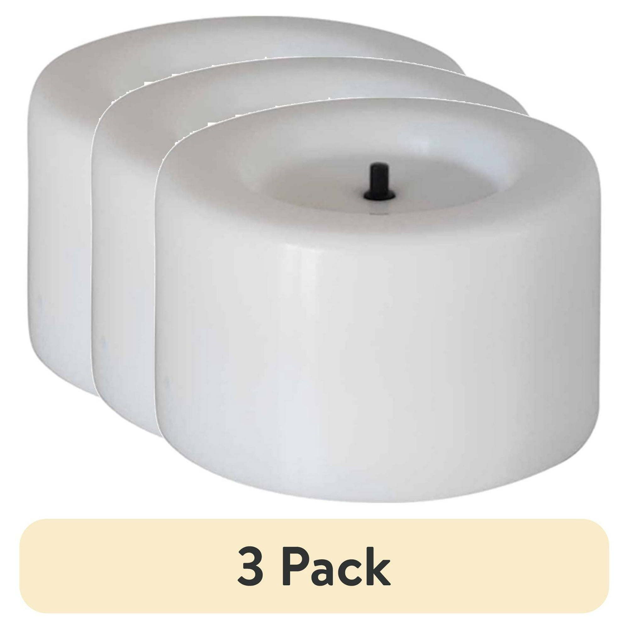 d01027h9uca.jpg (3 pack) Unscented Led Tealights Flameless Candles, White, 4.60", 0.18 lb - Image 1