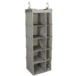 (2 Pack)Charleston10-Compartment Hanging Closet Organizer, Fabric, 16"W x 12"D x 48"H - Image 4