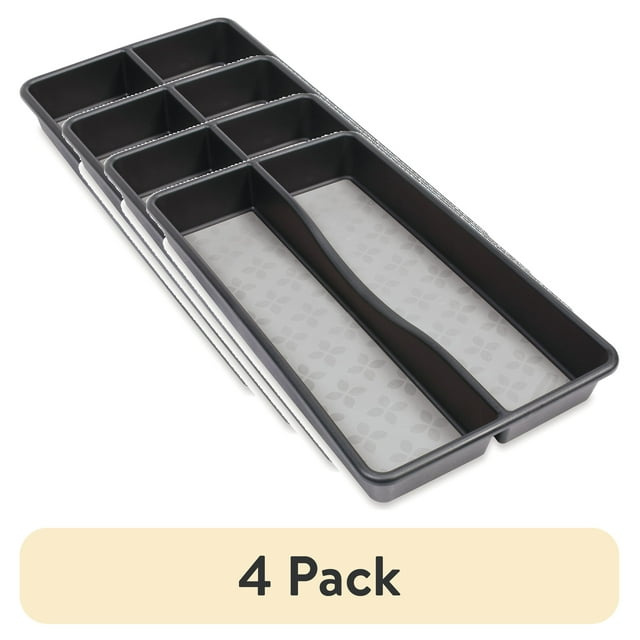 d01027hai67.jpg 4 Pack Utensil Organizer with No Slip Grip, Gray - Image 1