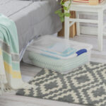 4 Pack 32 Quart Clear Underbed Storage Container with Latch Lid, Blue - Image 6