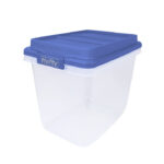 4 Pack 32 Quart Clear Storage Bin, Latched Storage Container, with Blue HI-RISE Lid - Image 3