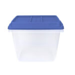 4 Pack 32 Quart Clear Storage Bin, Latched Storage Container, with Blue HI-RISE Lid - Image 2