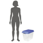 4 Pack 32 Quart Clear Storage Bin, Latched Storage Container, with Blue HI-RISE Lid - Image 4