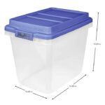 4 Pack 32 Quart Clear Storage Bin, Latched Storage Container, with Blue HI-RISE Lid - Image 5