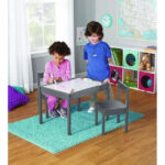 Child 3-Piece Table and Chairs Set, in Grey Age Group 1 to 5 Years Old. - Image 5
