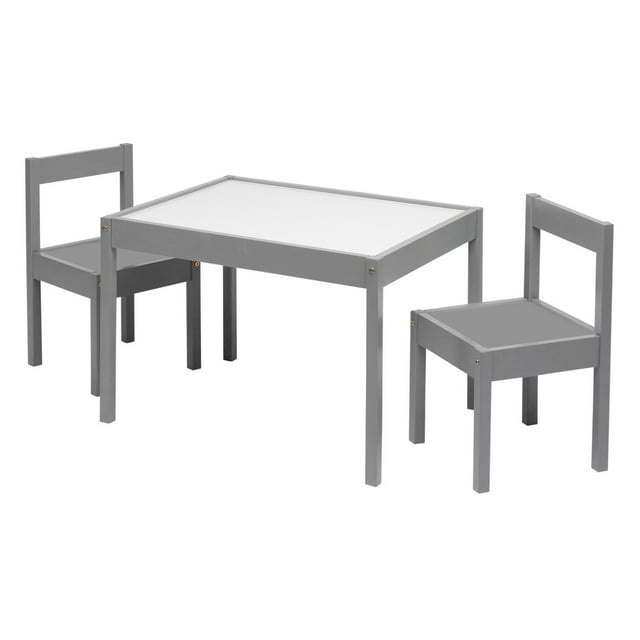 d01027haijv.jpg Child 3-Piece Table and Chairs Set, in Grey Age Group 1 to 5 Years Old. - Image 1