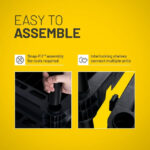 5-Shelf Heavy Duty Plastic Storage Shelves, 73' x 36' x 18', 750lb Capacity - Image 2