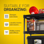 5-Shelf Heavy Duty Plastic Storage Shelves, 73' x 36' x 18', 750lb Capacity - Image 4