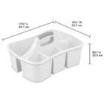 4 Pack Easy Carry, Handy Plastic Utility Storage, White - Image 6