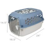 Multicolored 24 in Plastic Double Door Dog and Cat Kennel with Top Opening - Image 2
