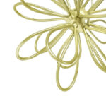 (4 pack) 6in x 6in Contemporary Metal Floral Tabletop Orb, Gold - Image 2