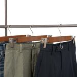 Walnut Finish Solid Wood Pant & Skirt Hangers, 36 Pack - Image 5