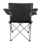 (4 PACK)Basic Quad Folding Camp Chair with Cup Holder, Black - Image 3