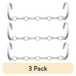 (3 pack)Space Saving Cascading Plastic Clothing Hanger, Any Age, 10 Pack, White, Good for Adults, Teens, and Kids