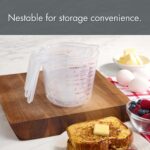 3-Piece Tapered Spout Nesting Plastic Measuring Cups Set, Clear - Image 4