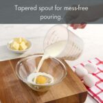 3-Piece Tapered Spout Nesting Plastic Measuring Cups Set, Clear - Image 5