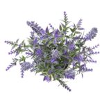11-inch x 4-inch Artificial Lavender Plant in White Pot, Purple, for Indoor Use, by - Image 3