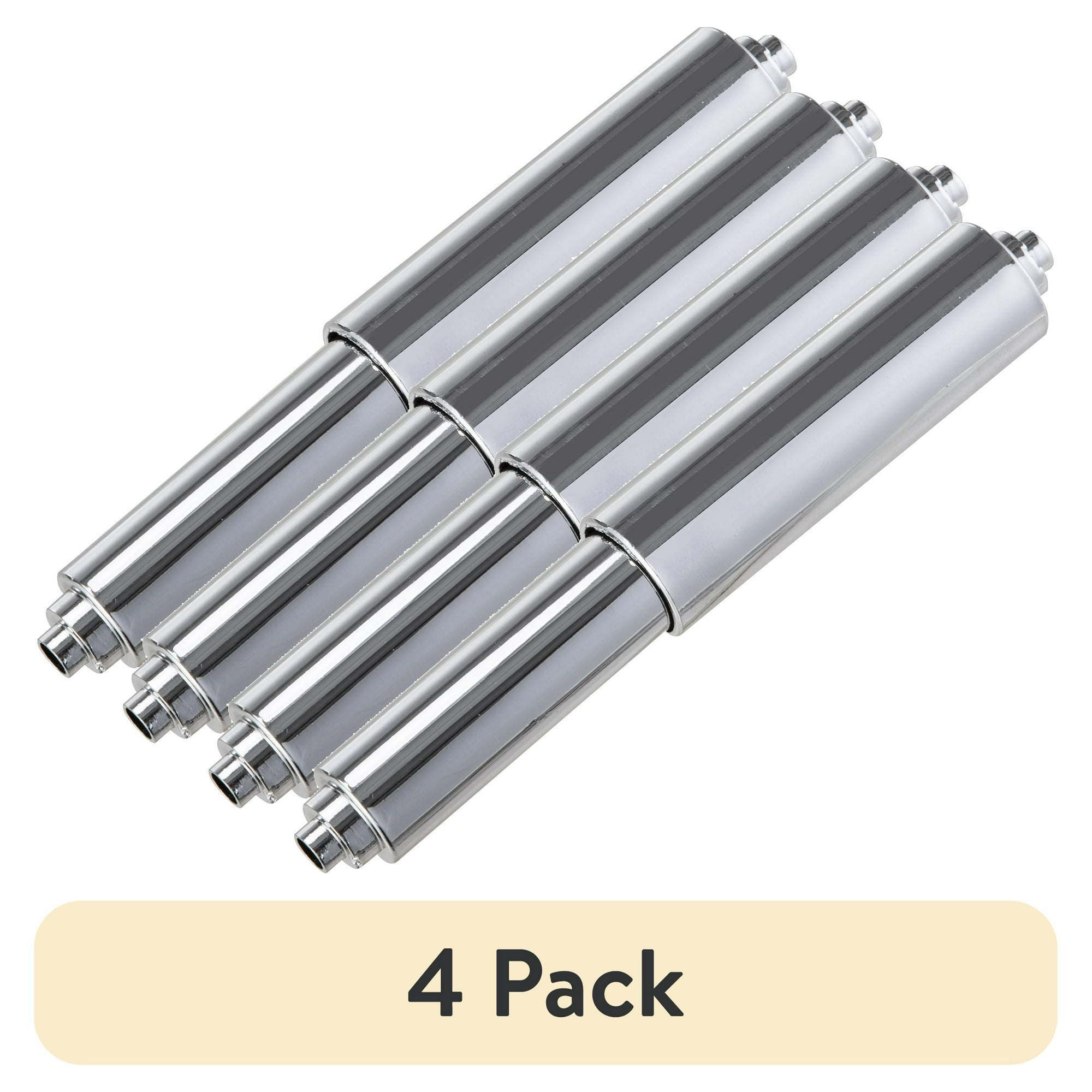 d01027hicc7.jpg (4 pack) Universal Spring Loaded Hanging Replacement Toilet Paper Roller Rod Chrome 6.1" - Image 1