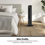 28" Tall 3-Speed Oscillating Tower Fan, New, Black, MSWMT24MB - Image 3