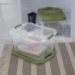 (2 pack) 40 Quart EZ Carry, Plastic Storage Bin, Full-Grip Handles, Green - Image 6
