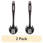 (2 pack) Soft Grips Plastic Pasta Server Black
