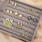 Grey Jewelry Tray - Soft Velvet Lining Organizer for Rings, Earrings & Necklaces | Compact Storage with Anti-Scratch Surface | Perfect for Dresser, Vanity & Travel - Image 4