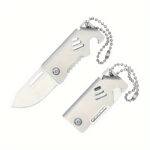 Small steel cannon mini knife: sharp and durable, compact and easy to carry and store, multi-functional design, super practical for daily express unpacking and cutting, safe and easy to operate.
