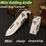 Small steel cannon mini knife: sharp and durable, compact and easy to carry and store, multi-functional design, super practical for daily express unpacking and cutting, safe and easy to operate. - Image 3