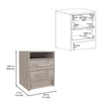 Leyva Nightstand, Two Drawers, Superior Top - Image 5