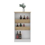 Kenton Kitchen Island with Two Bottle Organizer and Shelf - Image 3