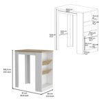 Kenton Kitchen Island with Two Bottle Organizer and Shelf - Image 4