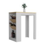 Kenton Kitchen Island with Two Bottle Organizer and Shelf - Image 5