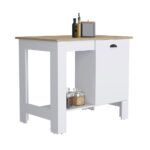 Caddo Kitchen Island with Storage and Cabinet - Image 2