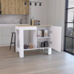 Caddo Kitchen Island with Storage and Cabinet - Image 3