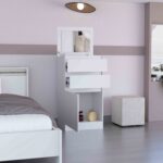 Diamond Dresser, Jewelry Box, Mirror, Single Door Cabinet, Two Drawers - Image 12