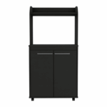 Lucca Kitchen Cart, Double Door Cabinet, One Open Shelf, Two Interior Shelves - Image 6