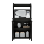 Lucca Kitchen Cart, Double Door Cabinet, One Open Shelf, Two Interior Shelves - Image 7