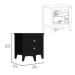 Oasis Nightstand, Two Drawers, Four Legs, Superior Top - Image 6