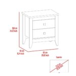 Oasis Nightstand, Two Drawers, Four Legs, Superior Top - Image 10