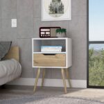 Emma Nightstand, Superior Top, Four Legs, One Open Shelf, One Drawer - Image 12