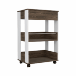 Pillar Kitchen Cart, Four Casters, Three Shelves - Image 2