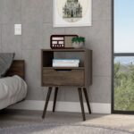 Emma Nightstand, Superior Top, Four Legs, One Open Shelf, One Drawer - Image 2