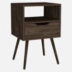Emma Nightstand, Superior Top, Four Legs, One Open Shelf, One Drawer - Image 3