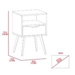 Emma Nightstand, Superior Top, Four Legs, One Open Shelf, One Drawer - Image 5