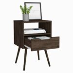 Emma Nightstand, Superior Top, Four Legs, One Open Shelf, One Drawer - Image 9
