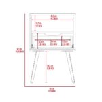 Emma Nightstand, Superior Top, Four Legs, One Open Shelf, One Drawer - Image 10